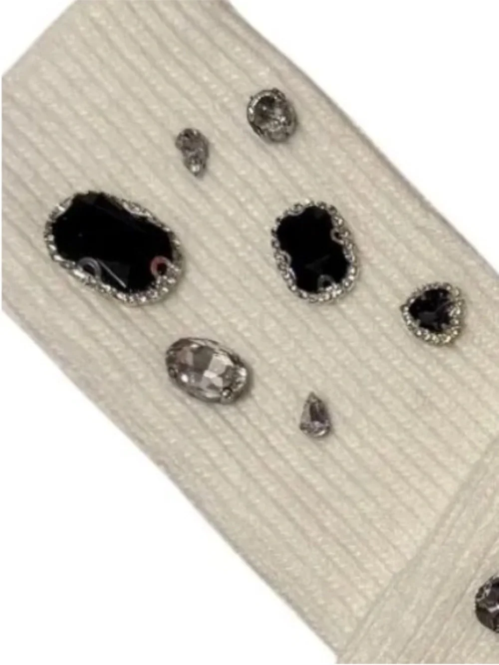 Crystal Knit Embelished Fingerless Gloves (Heather Grey) • $110 NWT $79 $150